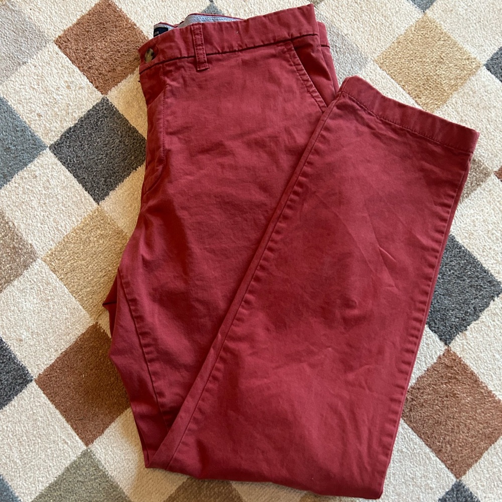 Tommy Hilfiger Men's Red Chinos